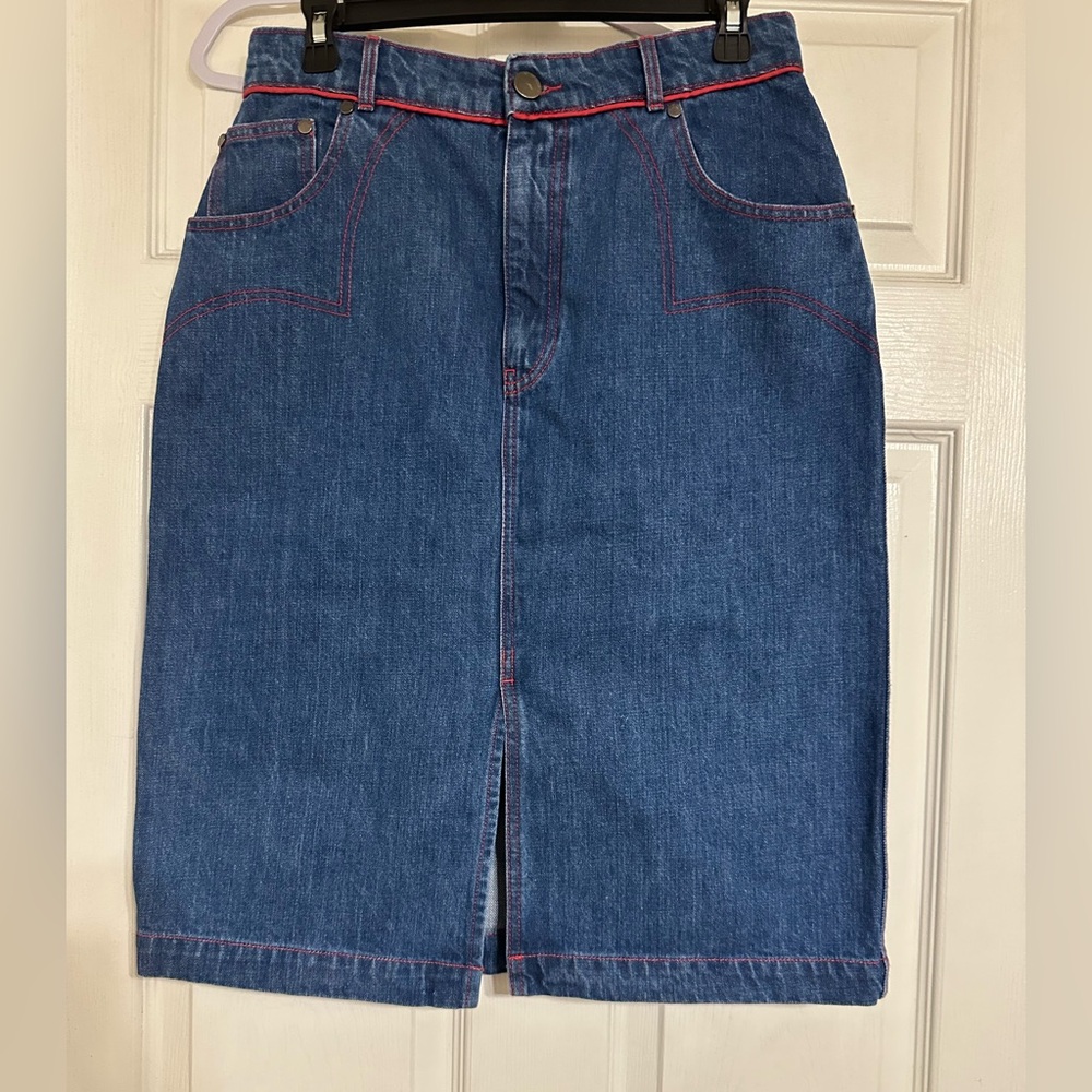 House of Holland western denim skirt
